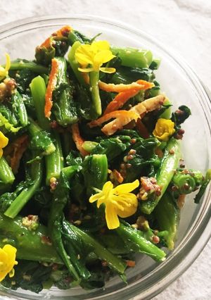 **春の味！菜の花のマスタード和え**-レシピのメイン写真