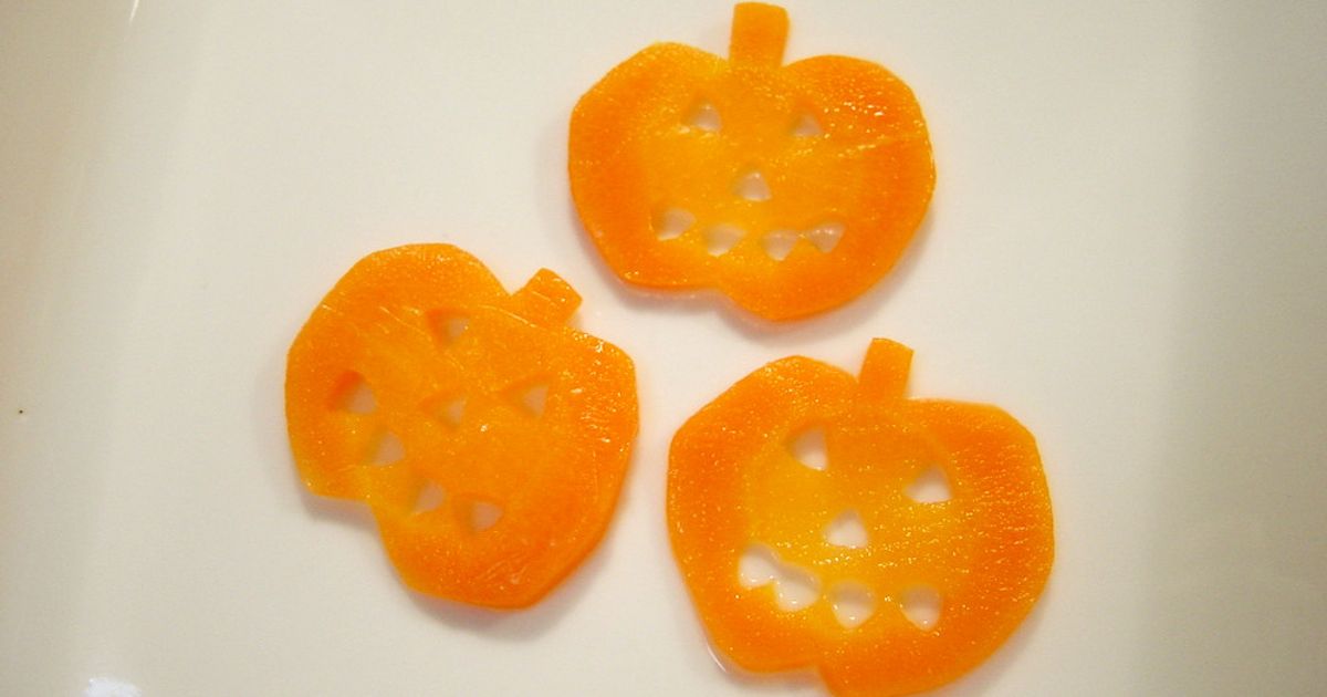 人参でハロウィンかぼちゃ by ばにらぷりん 【クックパッド