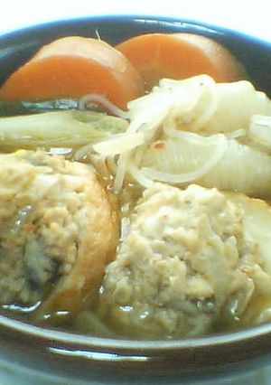 魚河岸揚げ　半分お団子キムチ味　～　-レシピのメイン写真