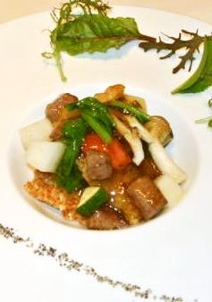【ジビエ】鹿肉ご飯おこげの洋風あんかけ-レシピのメイン写真
