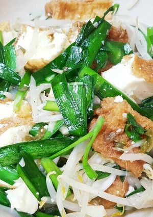 厚揚げともやしとニラのエスニック炒め-レシピのメイン写真