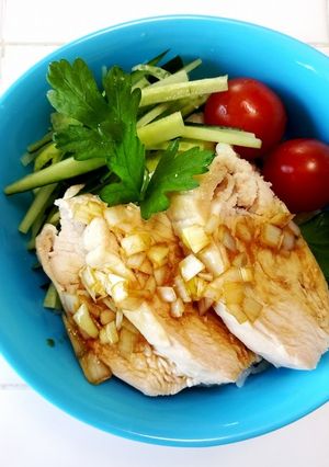 ミールボウルで「海南チキンライス丼」-レシピのメイン写真