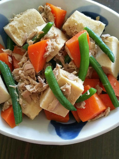 高野豆腐とツナの簡単煮物-レシピのメイン写真