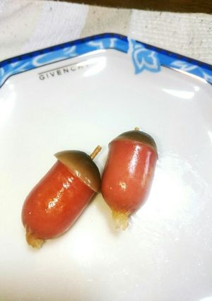 簡単☆お弁当 どんぐりウィンナ-レシピのメイン写真