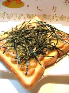 納豆チーズ海苔トースト-レシピのメイン写真