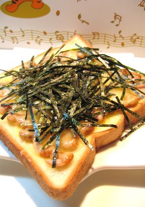 納豆チーズ海苔トースト-レシピのメイン写真