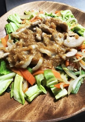 *豚肉のすりおろし玉ねぎ味噌焼肉*-レシピのメイン写真