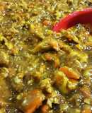 野菜を食べよ★根菜とトマトのキーマカレー