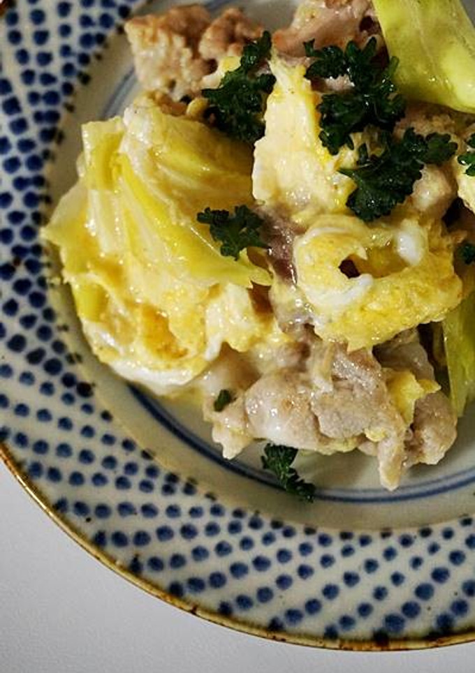 豚肉キャベツ卵のマヨ炒め-レシピのメイン写真