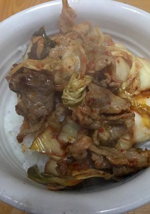 簡単豚キムチ丼-レシピのメイン写真