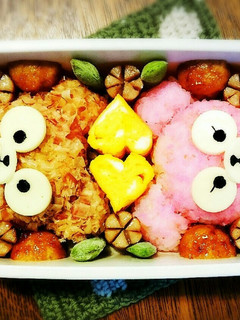 ダッフィー&シェリーメイのキャラ弁♪-レシピのメイン写真