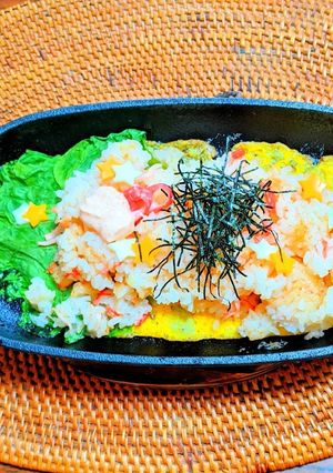 カニカマ明太子のチャーハン✿七夕-レシピのメイン写真