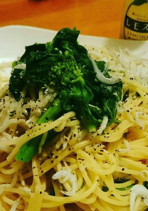 菜花とシラスのペペロンチーノ-レシピのメイン写真
