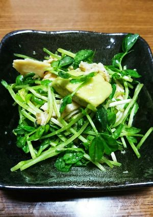 箸がとまらない⁉豆苗とアボカドのサラダ-レシピのメイン写真
