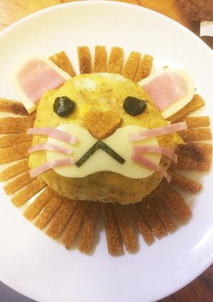 子供が喜ぶ♡ライオンデコオムライス！-レシピのメイン写真