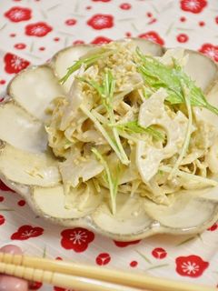れんこんとごぼうの胡麻マヨサラダ-レシピのメイン写真