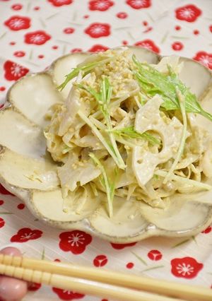 れんこんとごぼうの胡麻マヨサラダ-レシピのメイン写真