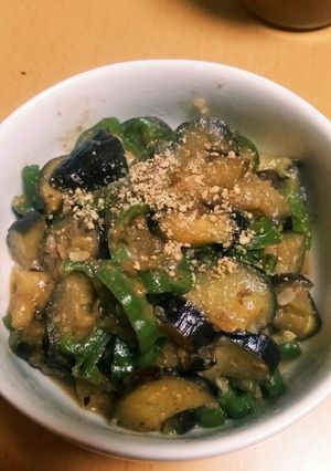 我が家の味♪茄子とピーマンの甘味噌炒め-レシピのメイン写真
