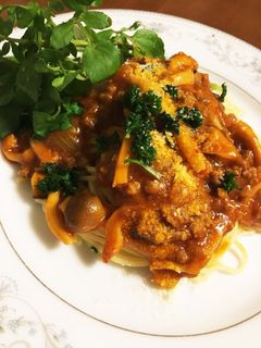 ミートソースアレンジパスタ^_^-レシピのメイン写真