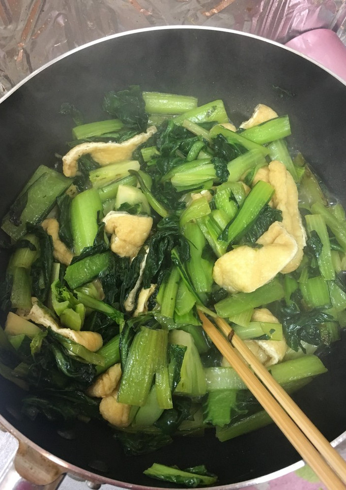 小松菜 うす揚げの炒め煮-レシピのメイン写真