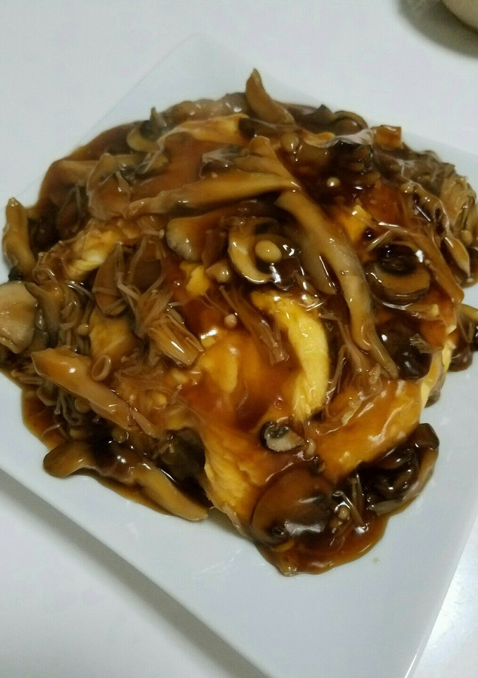ふわとろ✭きのこの餡かけ和風オムライス♪-レシピのメイン写真