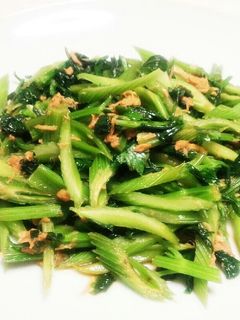 味付けは麺つゆだけ!セロリのツナ炒め-レシピのメイン写真