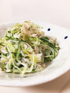 簡単まぜるだけ水菜と網エビのサラダ-レシピのメイン写真
