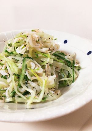 簡単まぜるだけ水菜と網エビのサラダ-レシピのメイン写真