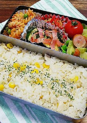 朝簡単♡レンジでコーンバターご飯-レシピのメイン写真