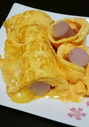 魚肉ソーセージのチーズ入り卵焼き-レシピのメイン写真