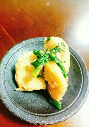 味シミシミ里芋と春菊の胡麻和え-レシピのメイン写真