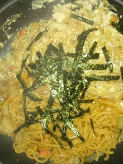 忙しい時の、豆腐もんじゃ焼きそば-レシピのメイン写真