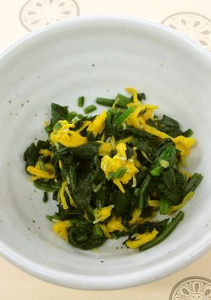青菜と菊花の和え物-レシピのメイン写真