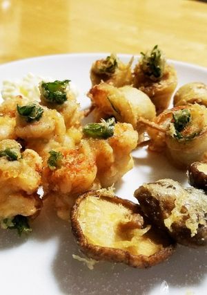 ちくわ ＆ えび の大葉クルクル揚げ-レシピのメイン写真