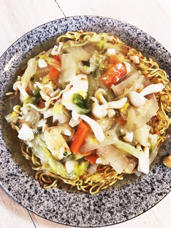 残った汁物deあんかけ焼きそばランチ-レシピのメイン写真
