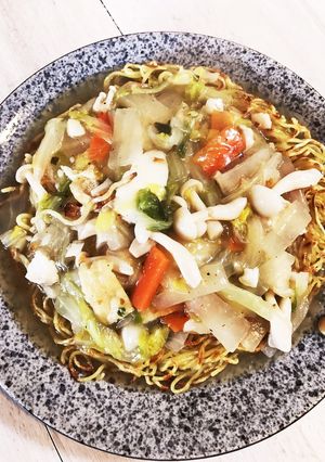 残った汁物deあんかけ焼きそばランチ-レシピのメイン写真