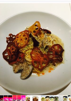 あさりと揚げレンコンのパスタ-レシピのメイン写真