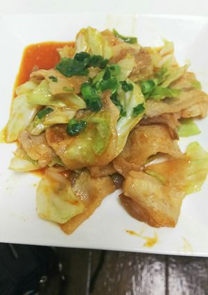 豚バラとキャベツのキムチ炒め-レシピのメイン写真