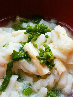 犬ご飯 菜の花と白身すり身のおうどん-レシピのメイン写真