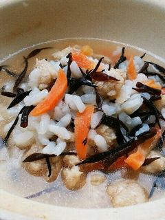 犬ご飯 ひじきと鶏肉のおじや-レシピのメイン写真