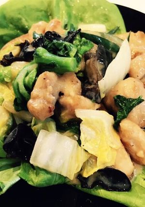 鶏と菜の花のピーナッツバター炒め-レシピのメイン写真