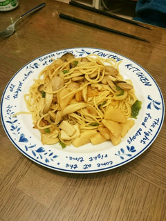長いもときのこのバター醤油パスタ-レシピのメイン写真