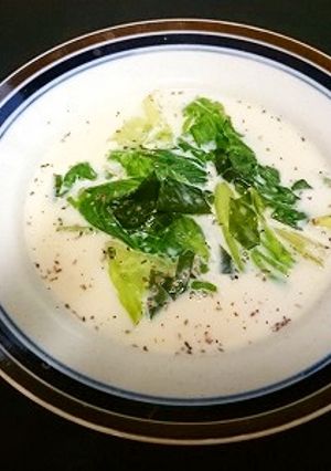 生ワカメとレタスの豆乳スープ-レシピのメイン写真