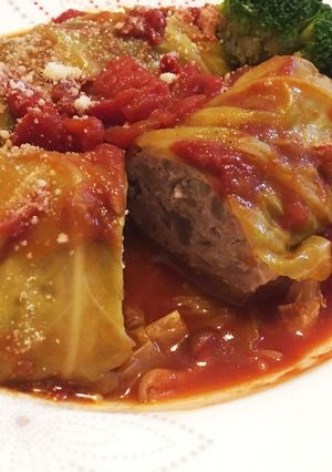 トマト缶でロールキャベツ(パスタ止め)-レシピのメイン写真