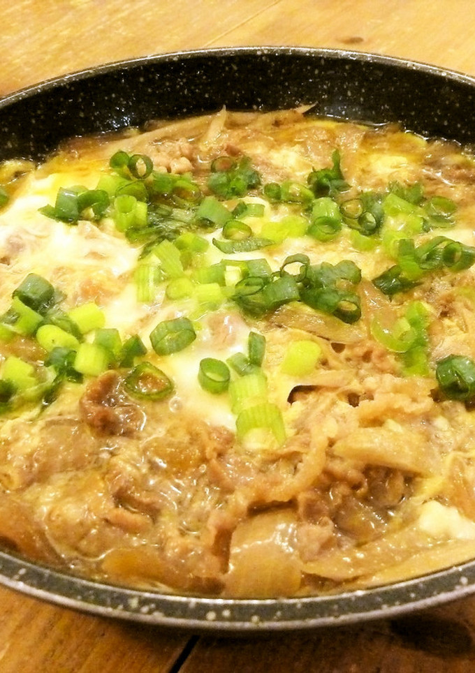 簡単旨い！松屋牛めしの具で柳川風卵とじ-レシピのメイン写真