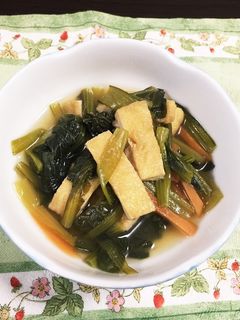 小松菜と油揚げの煮浸し-レシピのメイン写真