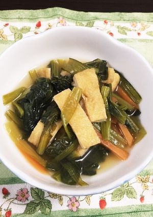小松菜と油揚げの煮浸し-レシピのメイン写真