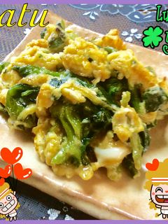 簡単 菜の花の卵とじ٩( ᐛ )و-レシピのメイン写真