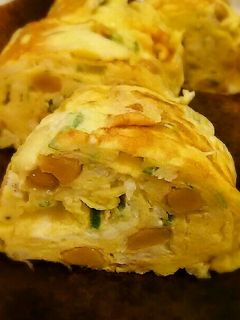 納豆*チーズ*ねぎ*しらす卵焼き-レシピのメイン写真