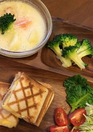 ふわもちホットサンド-レシピのメイン写真